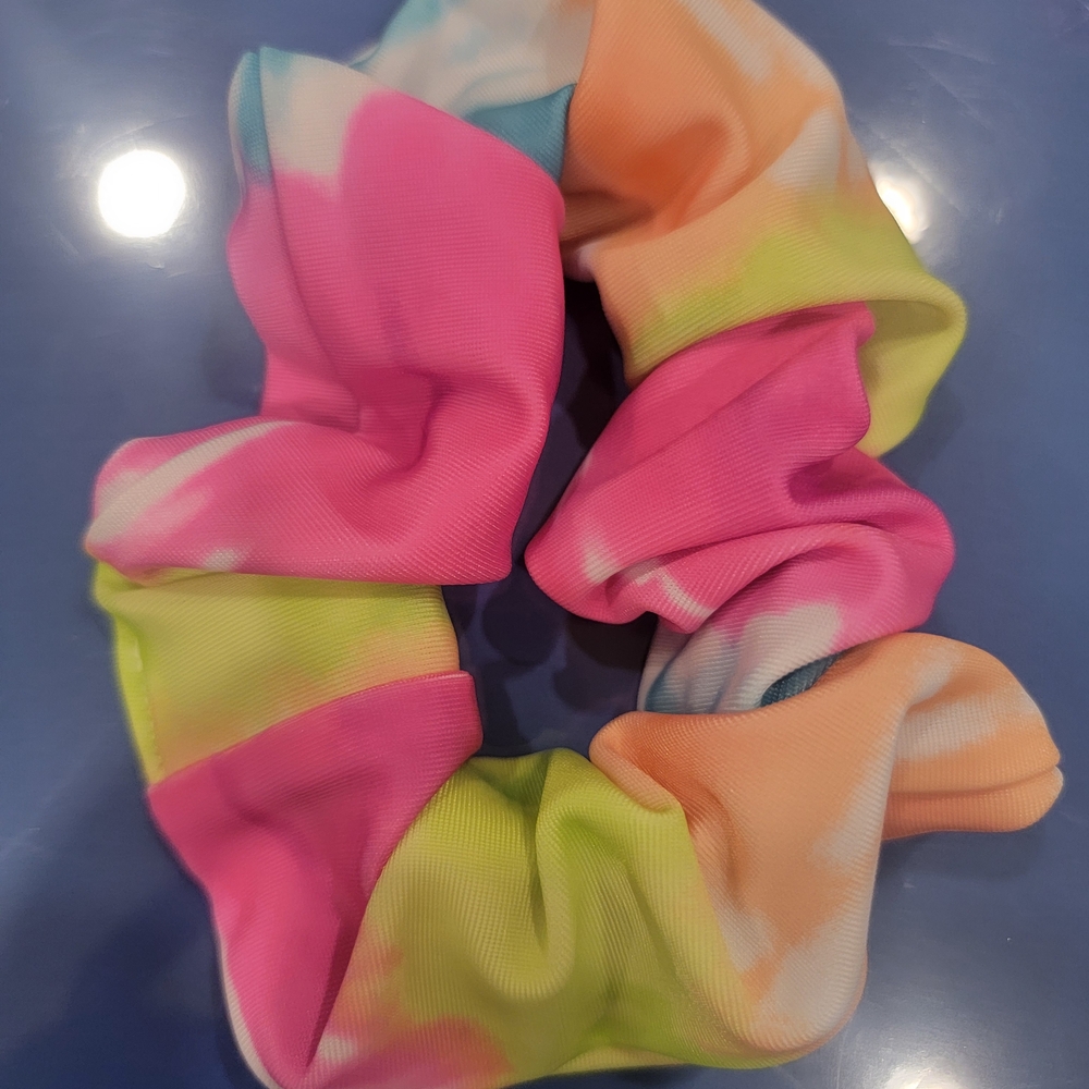 10 Colorful Patterned Scrunchie Set - Picture 2 of 3